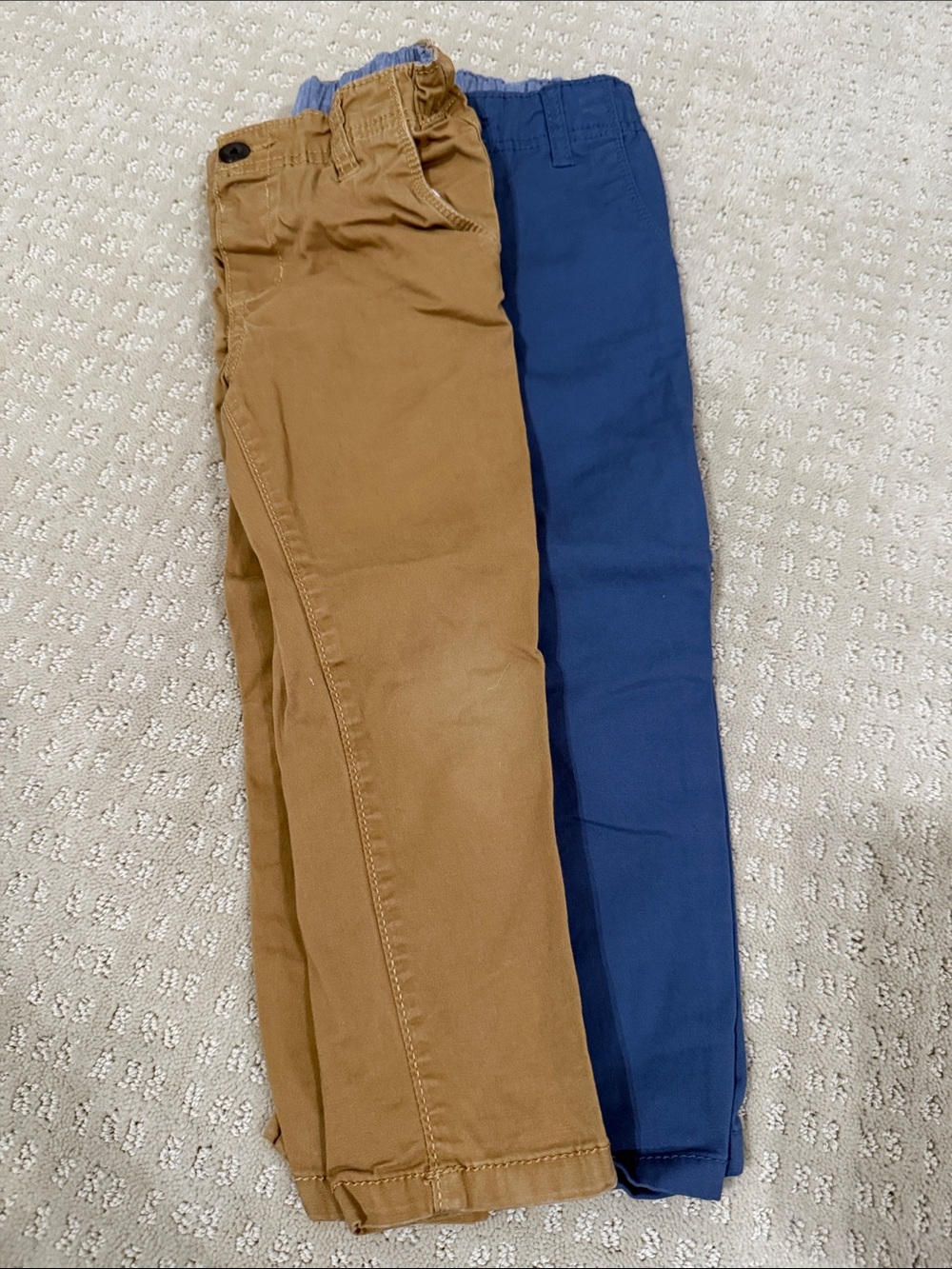 OshKosh B'gosh Tan and Blue Cotton Pants Duo